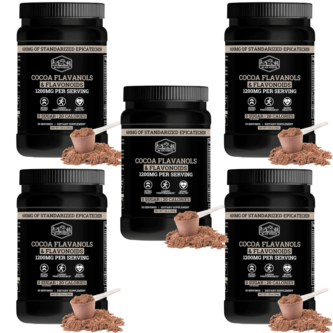 5 PACK Black Forest Premium Flavanol Cocoa Powder and Flavonoid Supplements 120 5 PACK Black Forest Premium Flavanol Cocoa Powder and Flavonoid Supplements 120