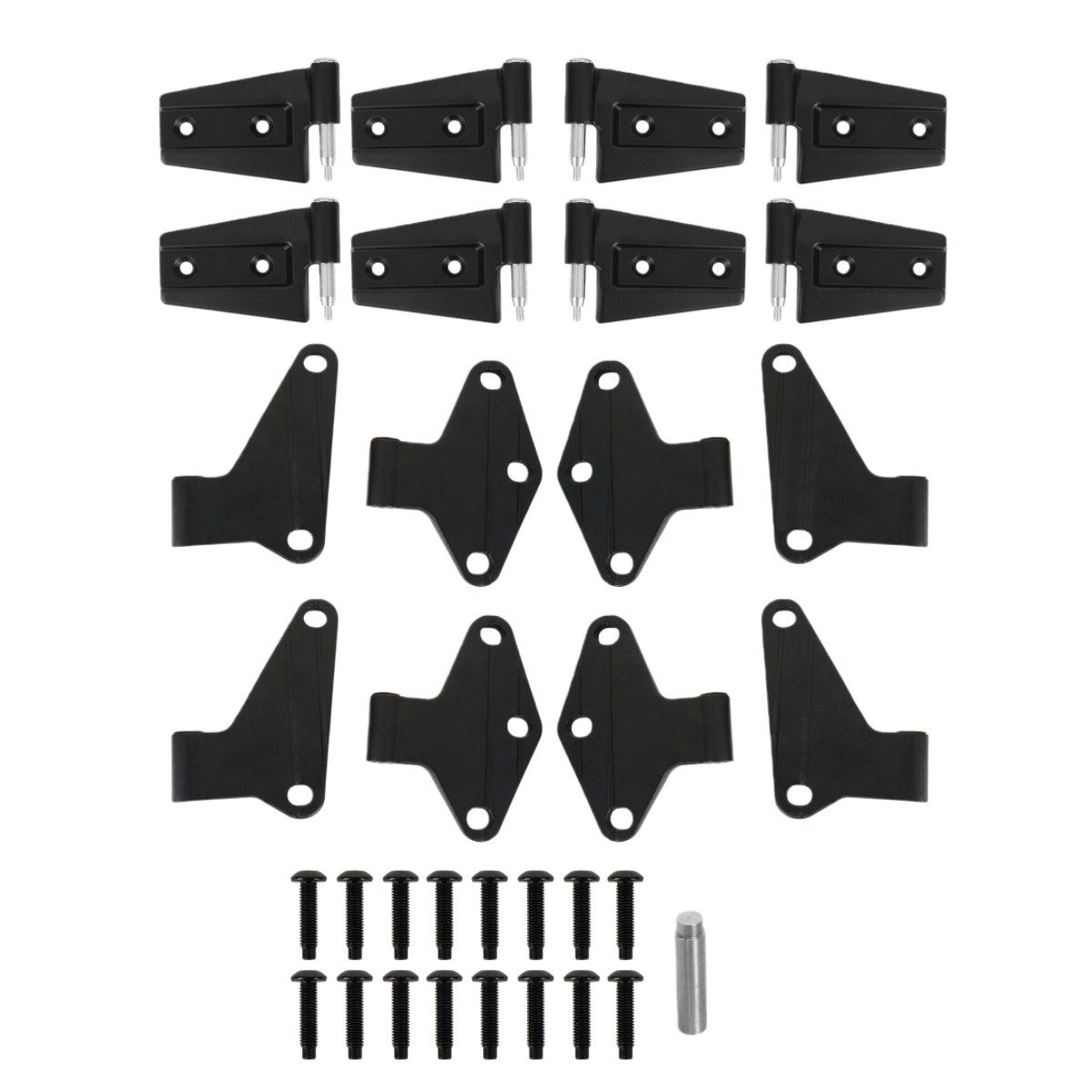 Complete Aluminum Door Hinges Kit Replacement For 2007-2018 Jeep Wrangler JK JKU