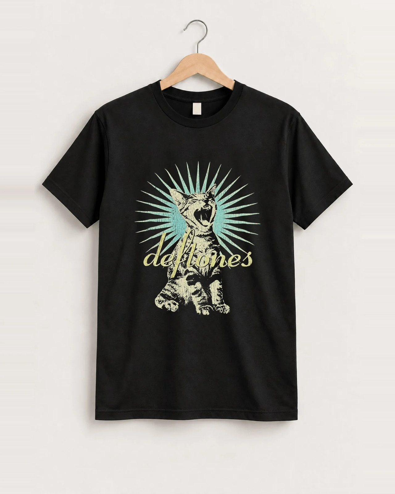 Around The Fur Washed Black T-Shirt