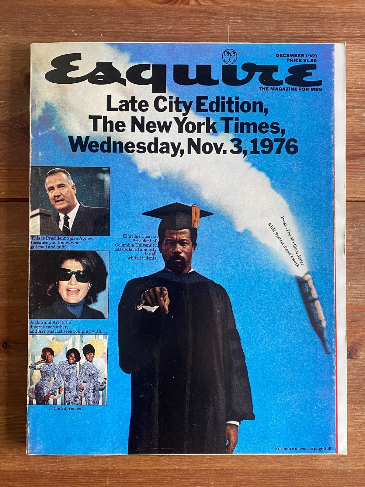 1960s Politics & Satire ~ Esquire Dec 1969 ~ Eldridge Cleaver Future Cover