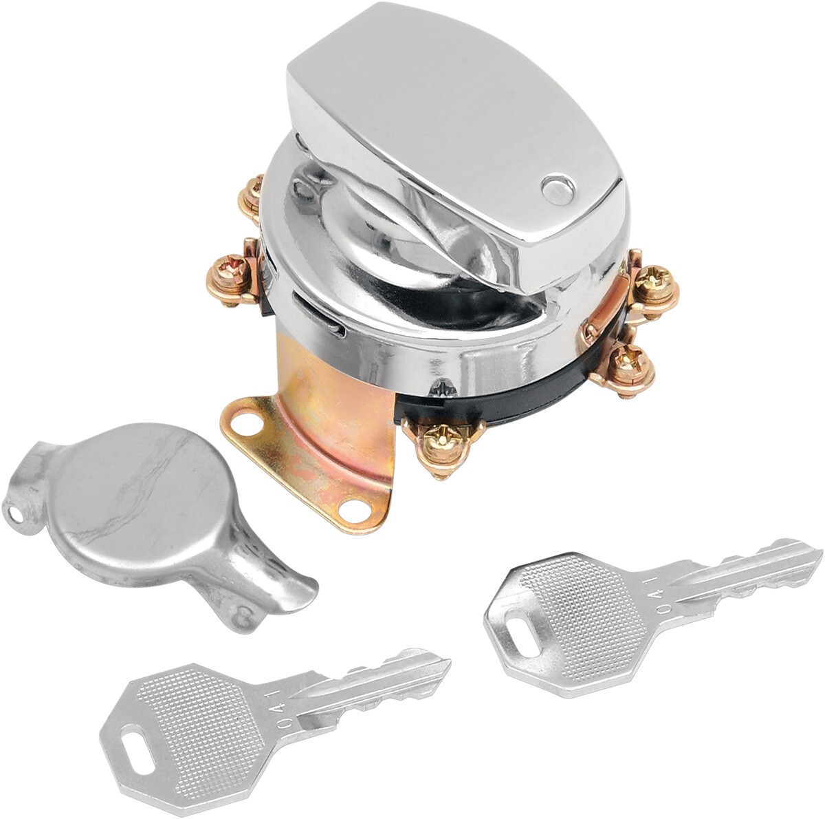 Drag Specialties Ignition Switch 6 Terminal Chrome 73-95 FX Fat Bob