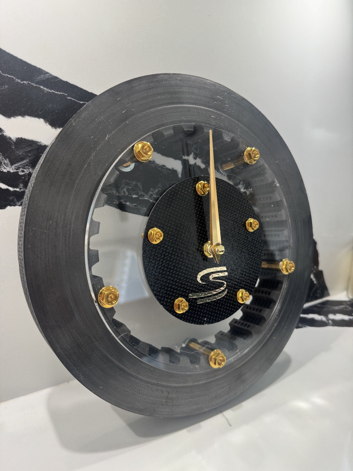 Authentic Ayrton Senna Formula 1 F1 Carbon Brake Rotor Clock Brand New