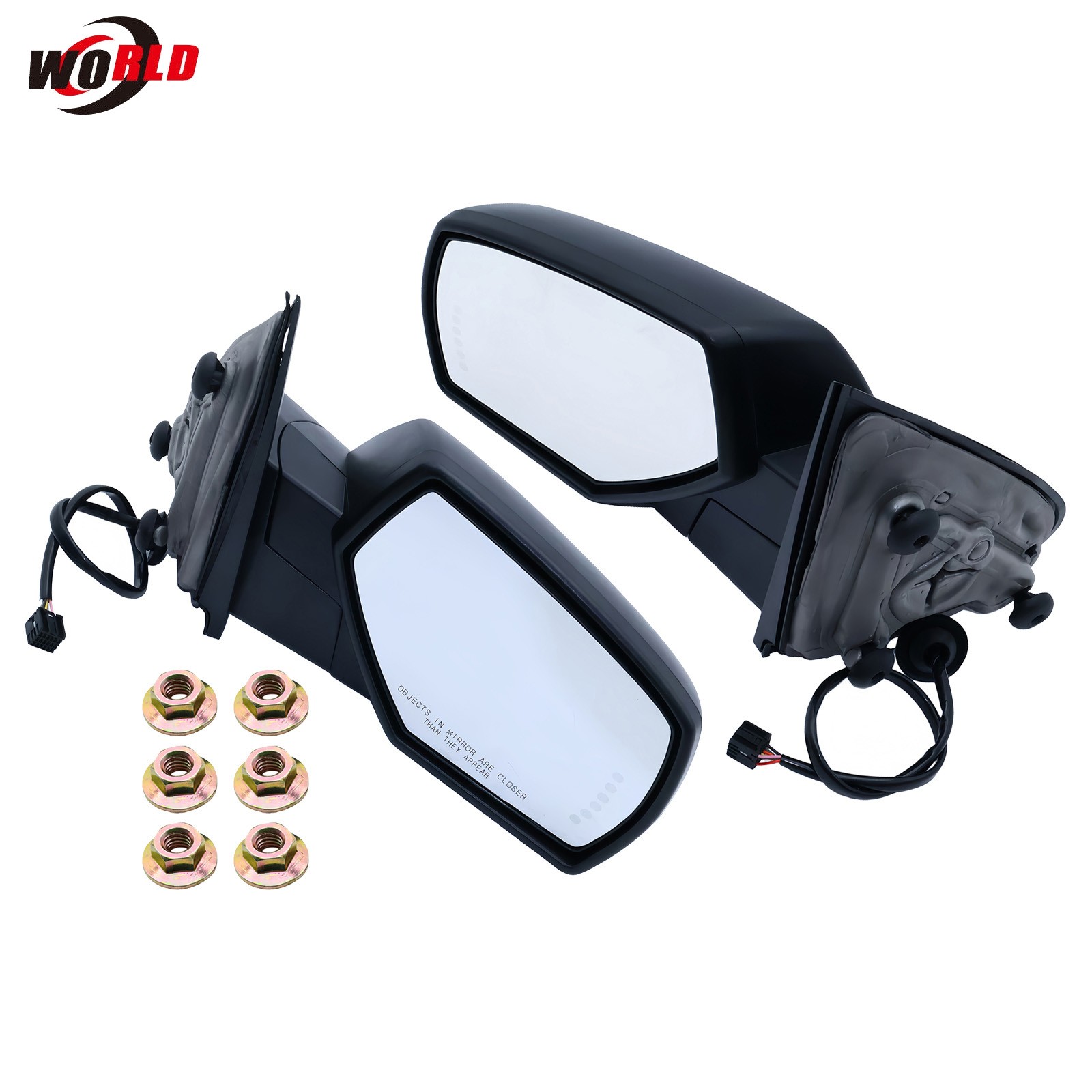 Pair Power Mirrors For 15-20 Tahoe Suburban Heated Signal Puddle Textured USA