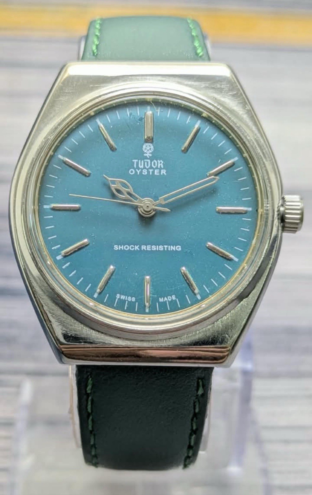 Vintage Tudor Oyster 17 Jewels Manual Winding Swiss Made Men’s Watch Blue Dial
