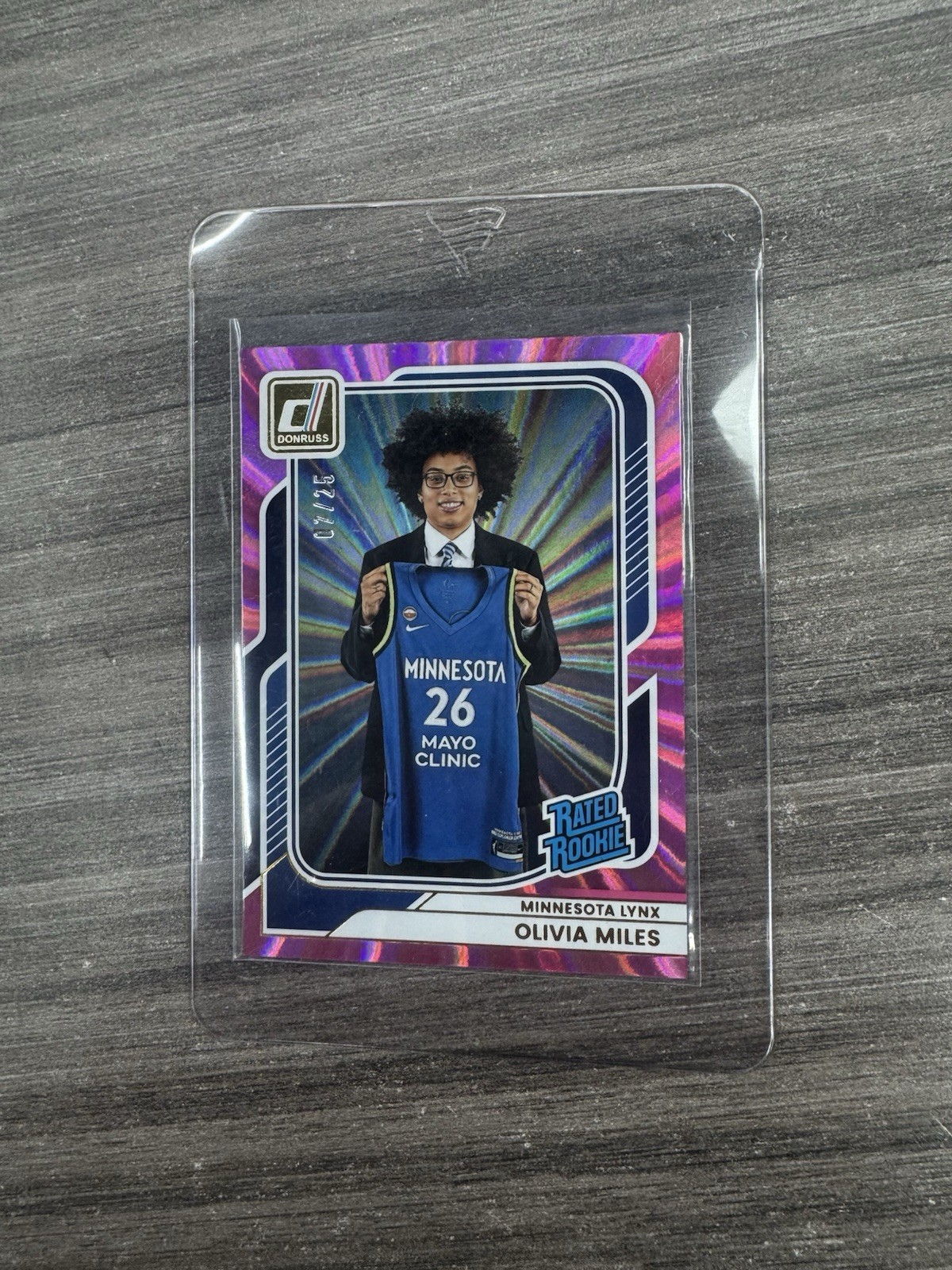 Olivia Miles 2026 Donruss WNBA Rated Rookie #87 Pink Laser /25 RC Olivia Miles 2026 Donruss WNBA Rated Rookie #87 Pink Laser /25 RC