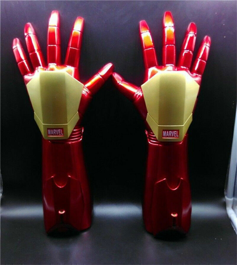 1/1 The Avengers Iron Man LED Light Hand Laser Prop A Pair Tony Stark Gloves US 1/1 The Avengers Iron Man LED Light Hand Laser Prop A Pair Tony Stark Gloves US