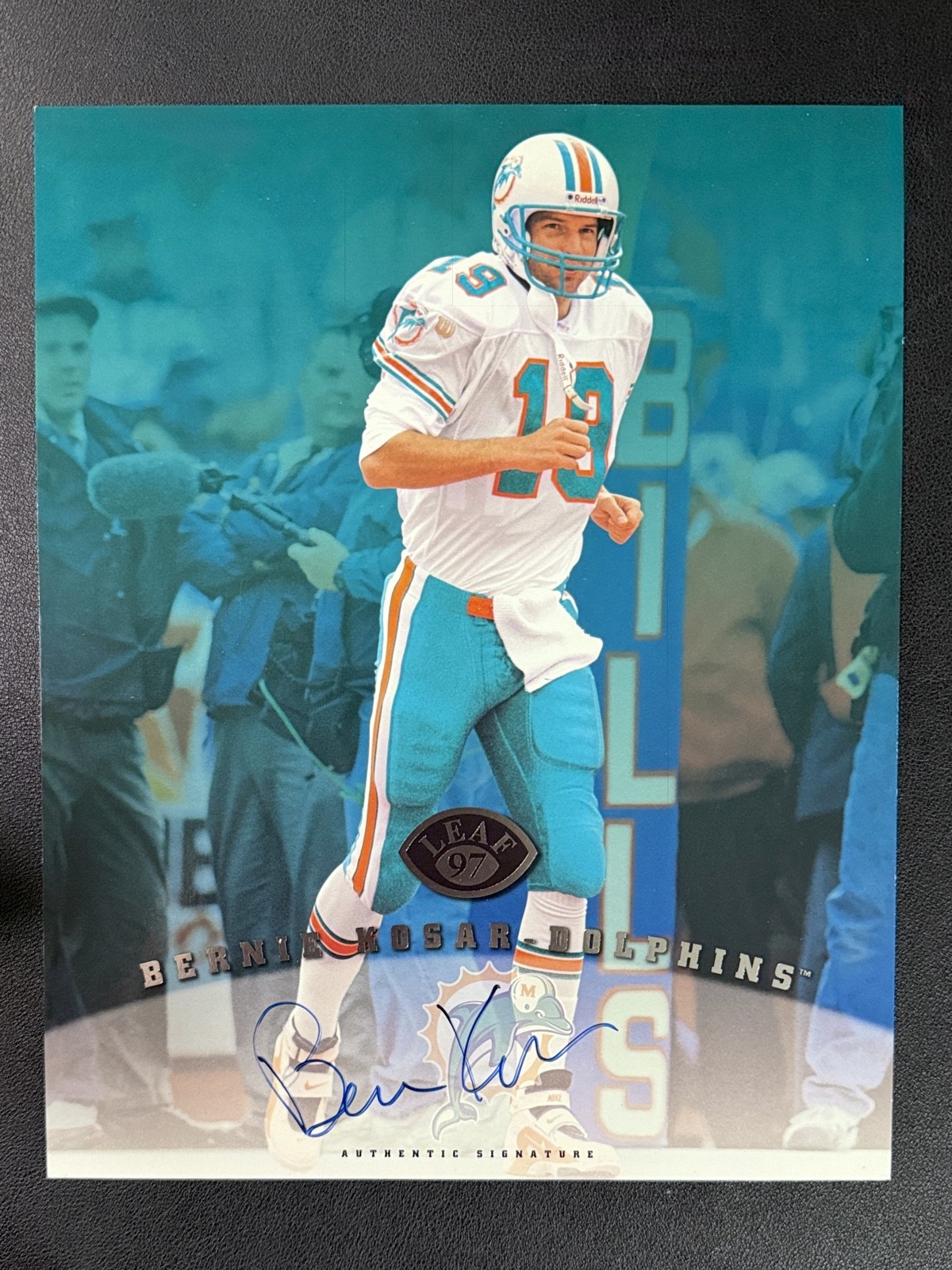 1997 Leaf Signature Bernie Kosar Autograph 8x10 Jumbo Signatures RARE SSP