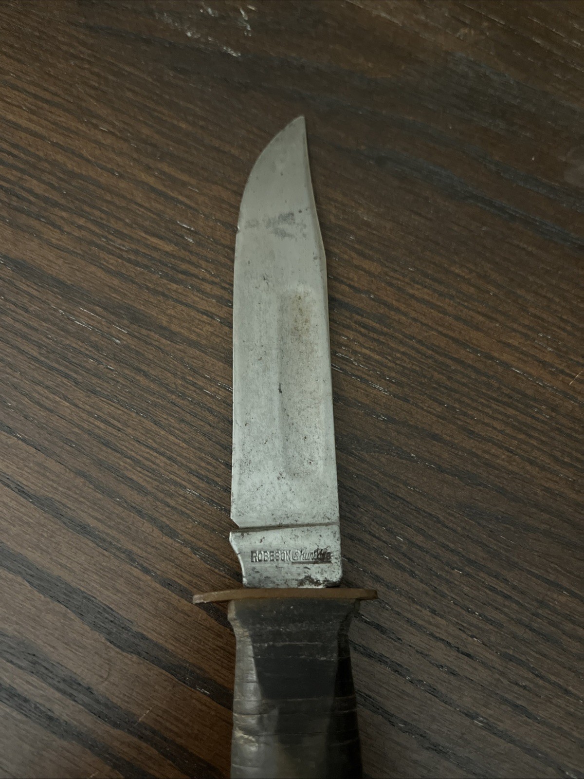 WWII USA Robeson Shuredge Fighting Knife & Leather Sheath