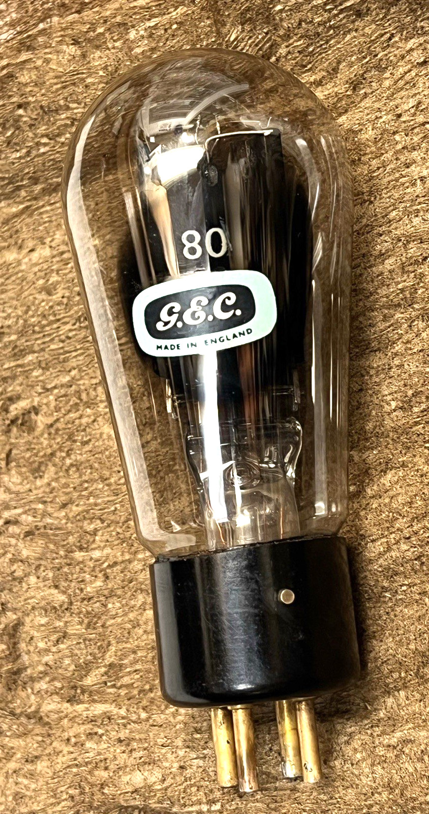RARE NOS GEC TYPE 80 280 180 380 GLOBE TUBE GIANT DIMPLE GETTER 1930\'S ENGLAND