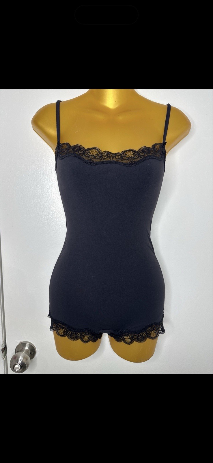 New With Tag Black Lace Trim Romper Skims Style Size Small New With Tag Black Lace Trim Romper Skims Style Size Small