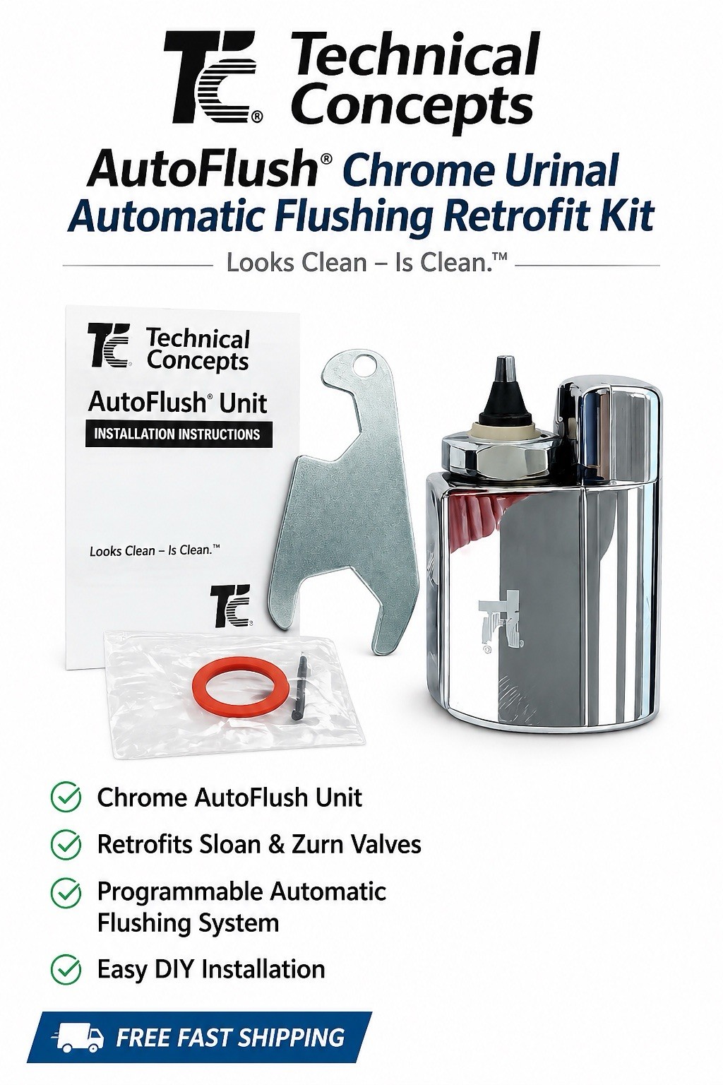 AutoFlush RETROFIT Unit for Urinal For Sloan/Zurn Valves Programable #401186a AutoFlush RETROFIT Unit for Urinal For Sloan/Zurn Valves Programable #401186a