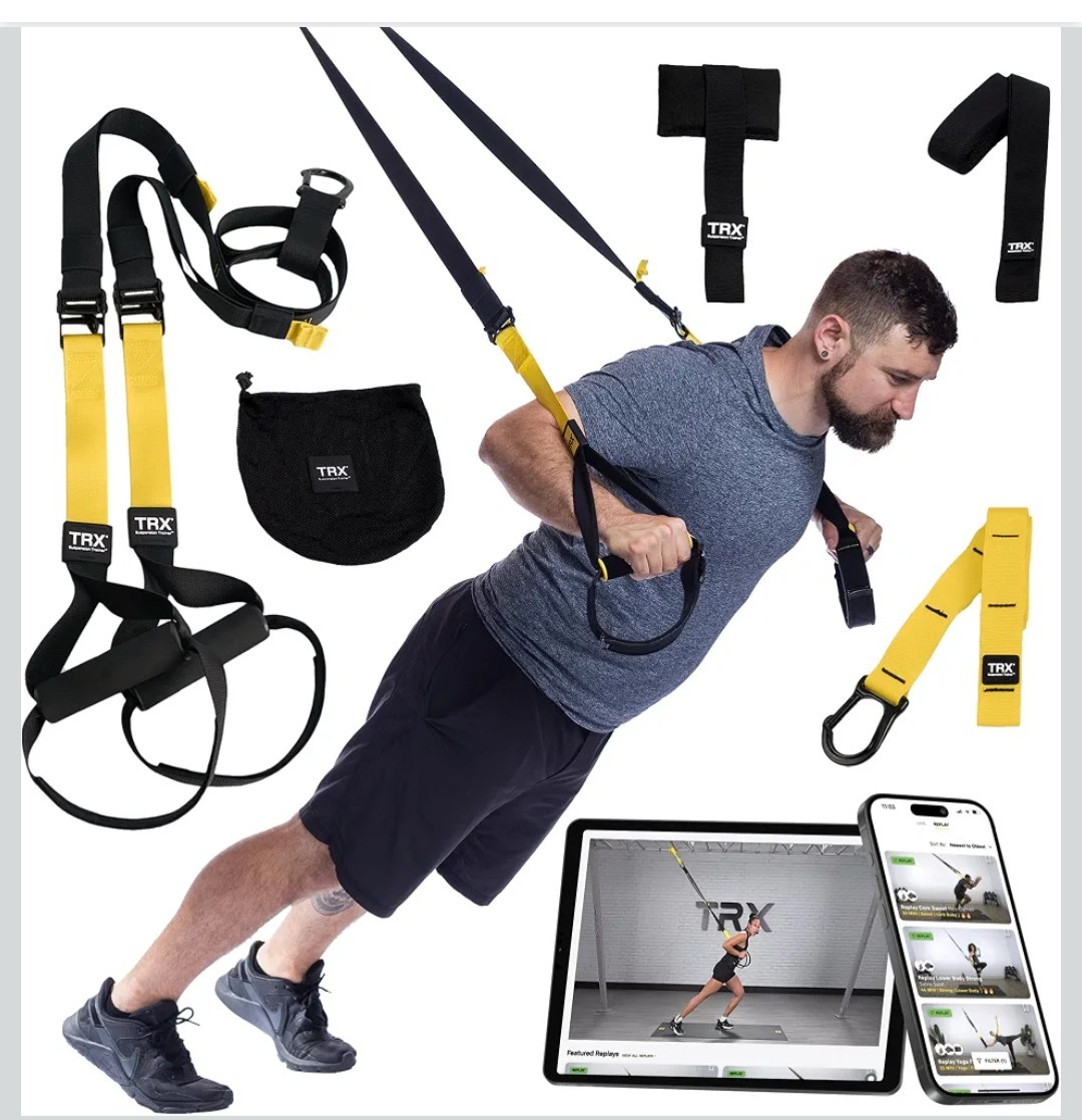 TRX All-In-One Home Gym System – Complete Suspension Training Kit for...