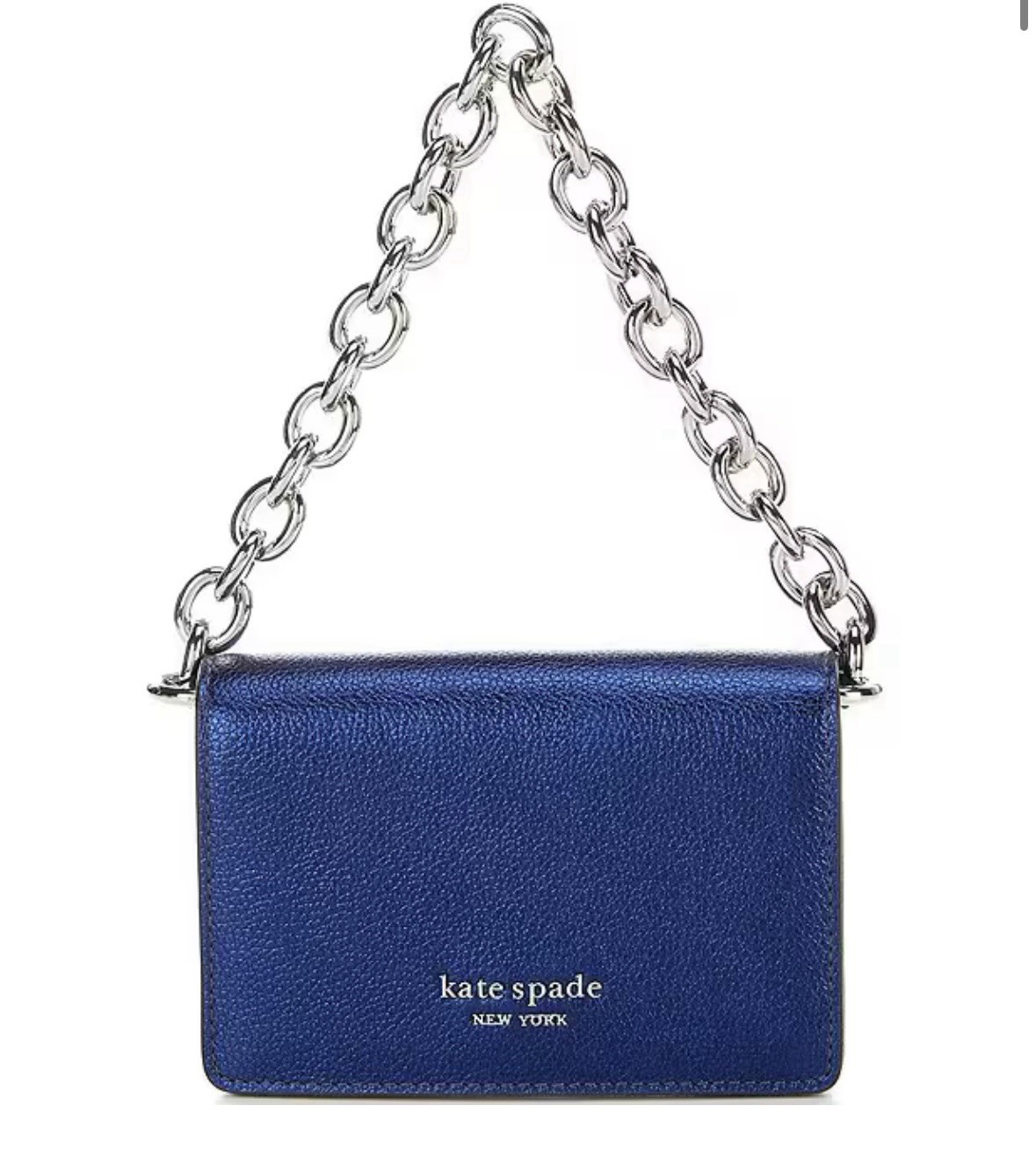 Kate Spade NWT Natasha In Metallic Chain Card Case Crossbody Original Packaging