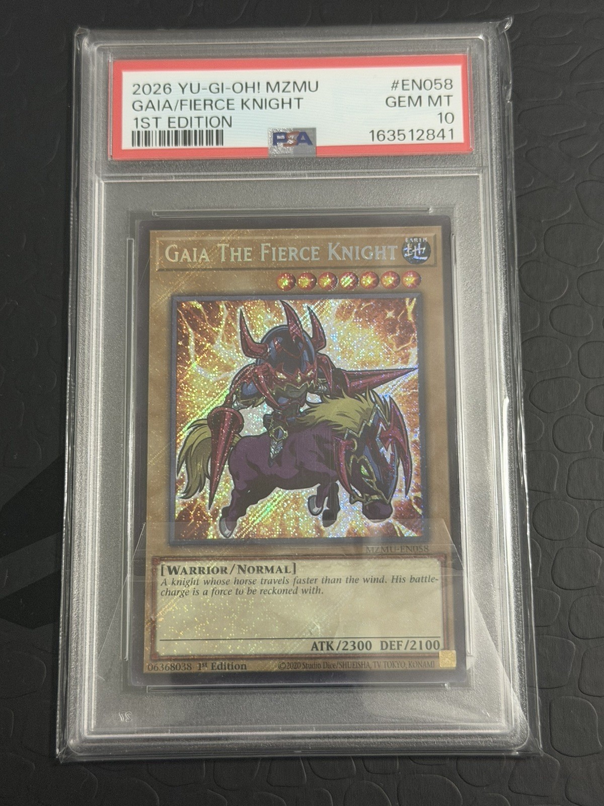 🔥 Yugioh - Gaia The Fierce Knight - MZMU-EN058 - Secret Rare (PSA 10) low pop