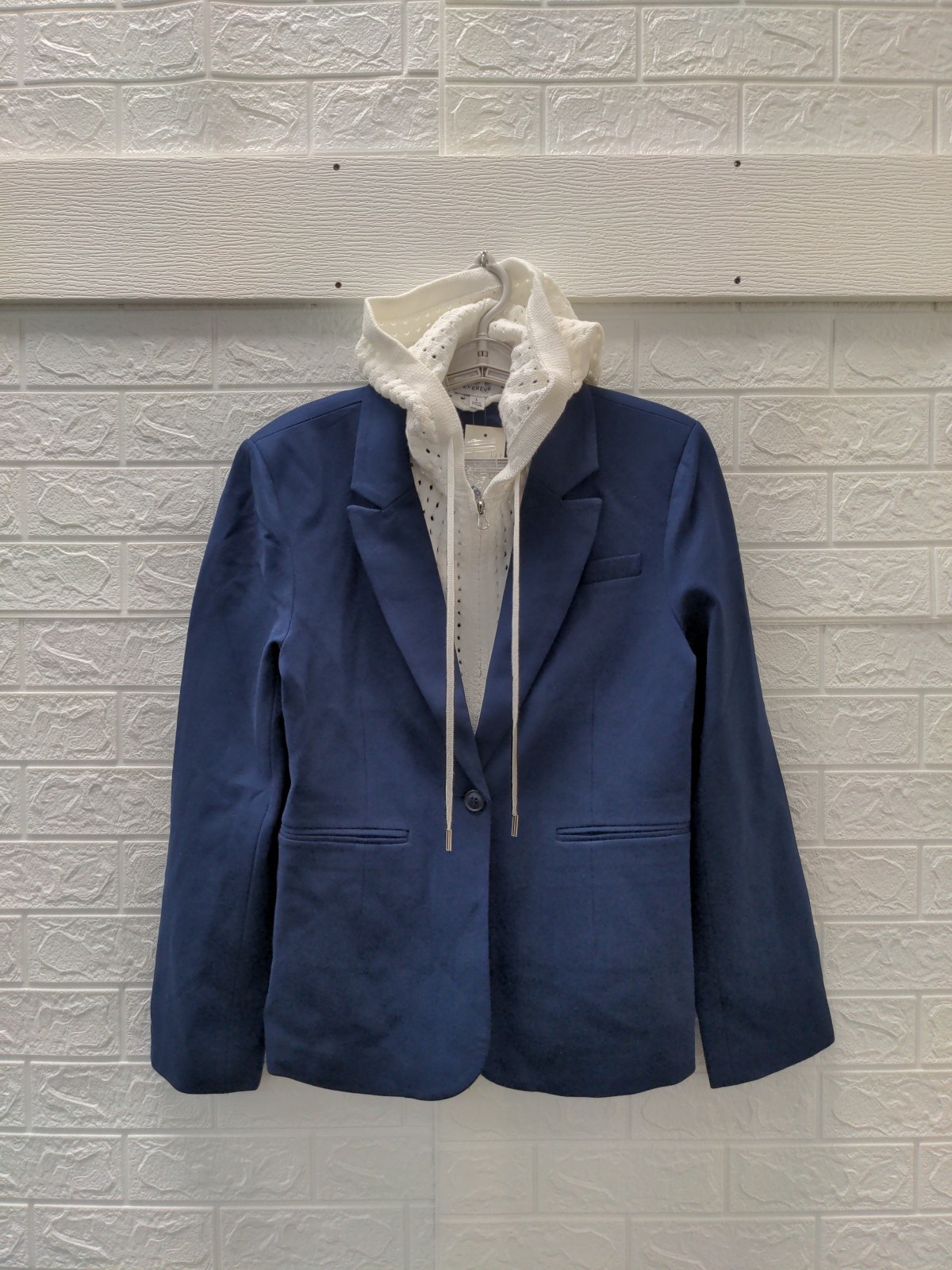 New Evereve Women\'s Dawson Blazer Navy Sz L New Evereve Women\'s Dawson Blazer Navy Sz L
