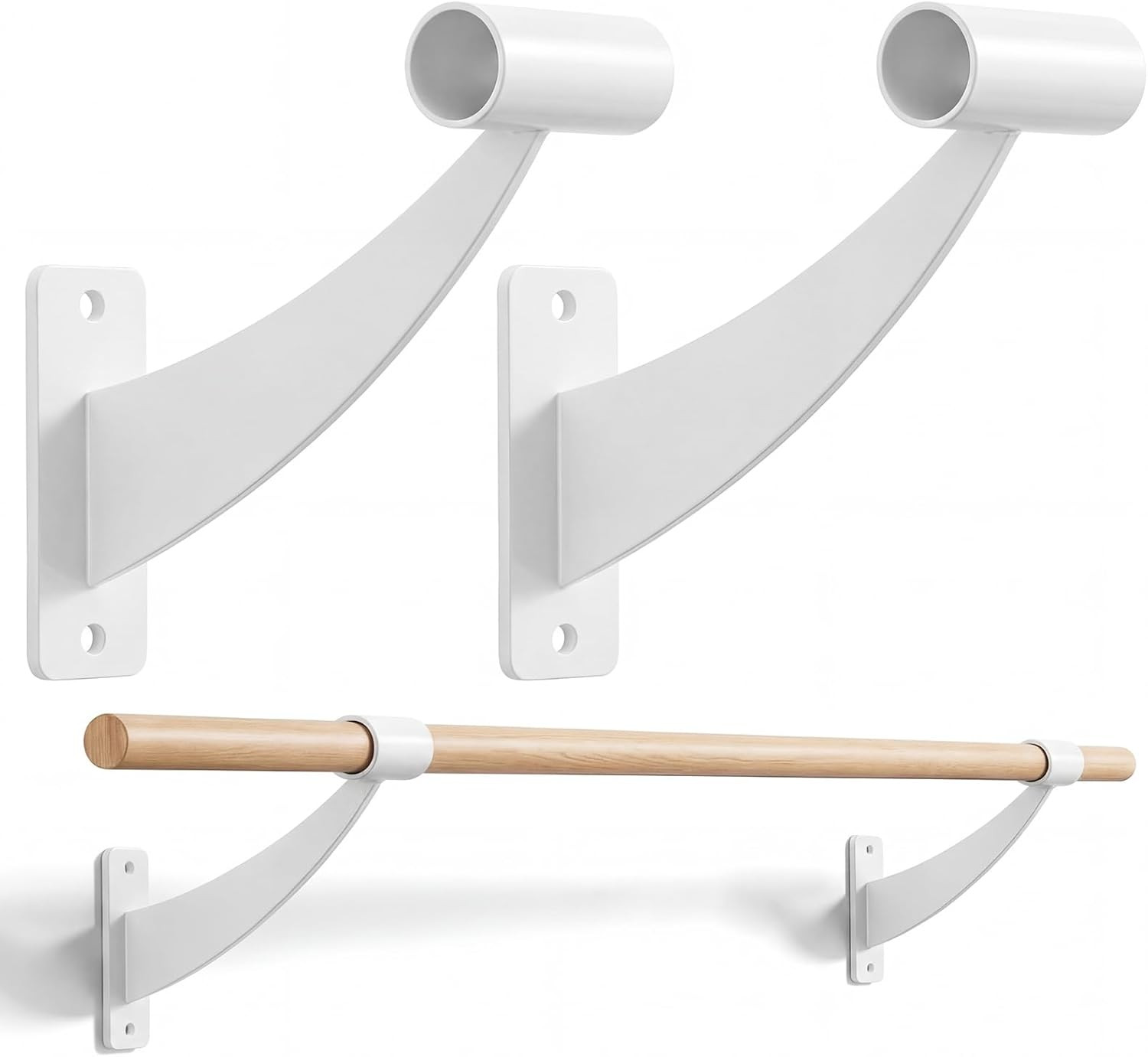 2Pcs 3Pcs Heavy Duty Ballet Barre Wall Brackets, Fixed Height Wall Mount 2Pcs 3Pcs Heavy Duty Ballet Barre Wall Brackets, Fixed Height Wall Mount