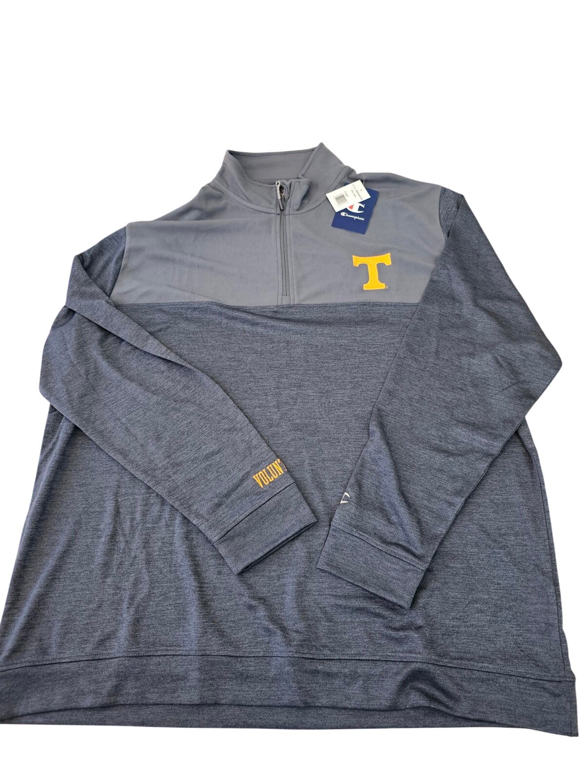 Champion Mens Tennessee Volunteers Long Sleeve 1/4 Zip Sweatshirt Grey XXL / 2XL Champion Mens Tennessee Volunteers Long Sleeve 1/4 Zip Sweatshirt Grey XXL / 2XL