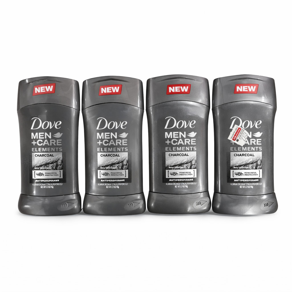 4X Dove Men + Care Elements Antiperspirant Deodorant Charcoal 48h 2.7 oz Ea. 4X Dove Men + Care Elements Antiperspirant Deodorant Charcoal 48h 2.7 oz Ea.