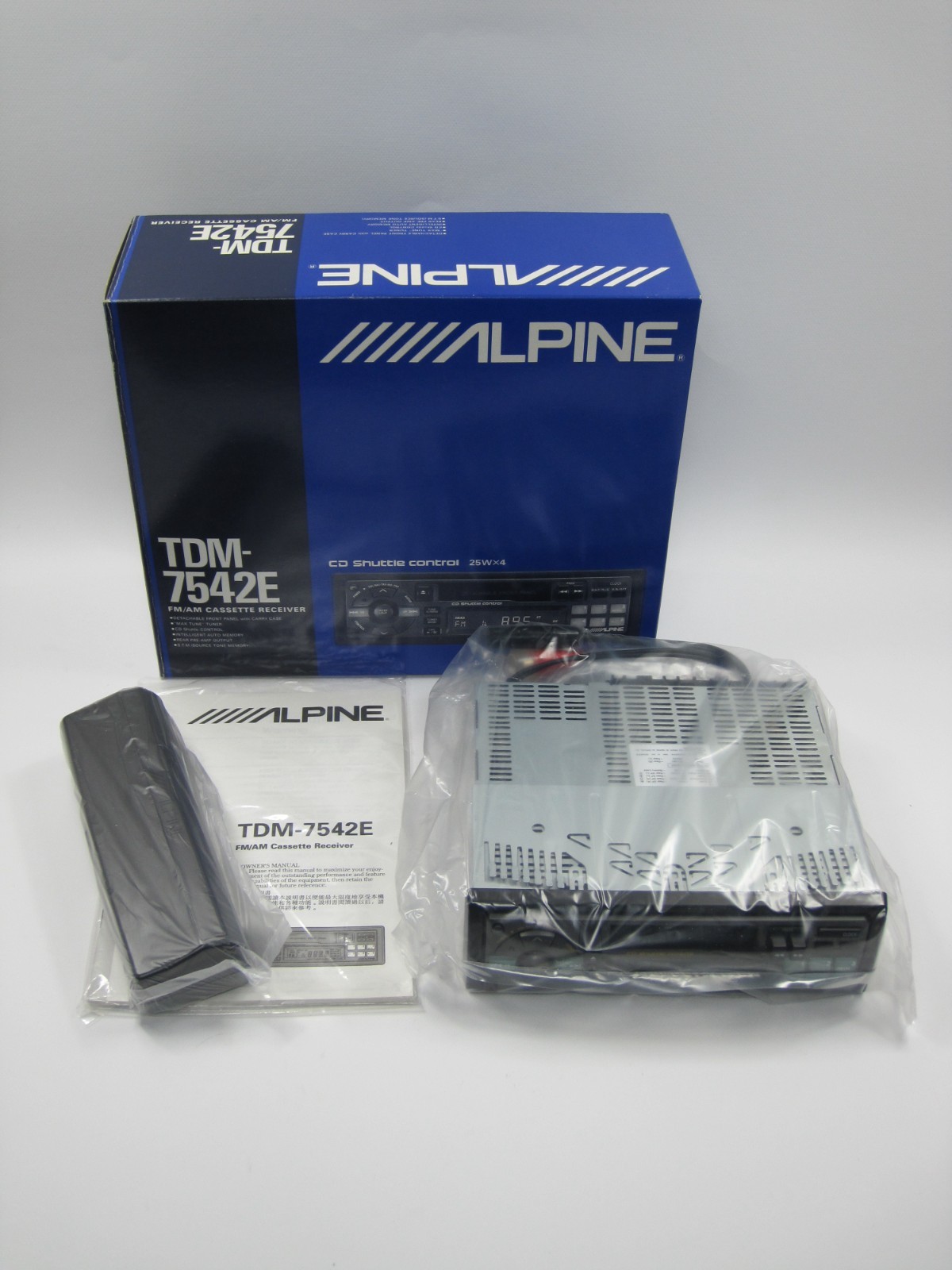 Vintage Alpine TDA-7542E AM/FM Car Radio Cassette Tape Player Rare (PLEAS READ )