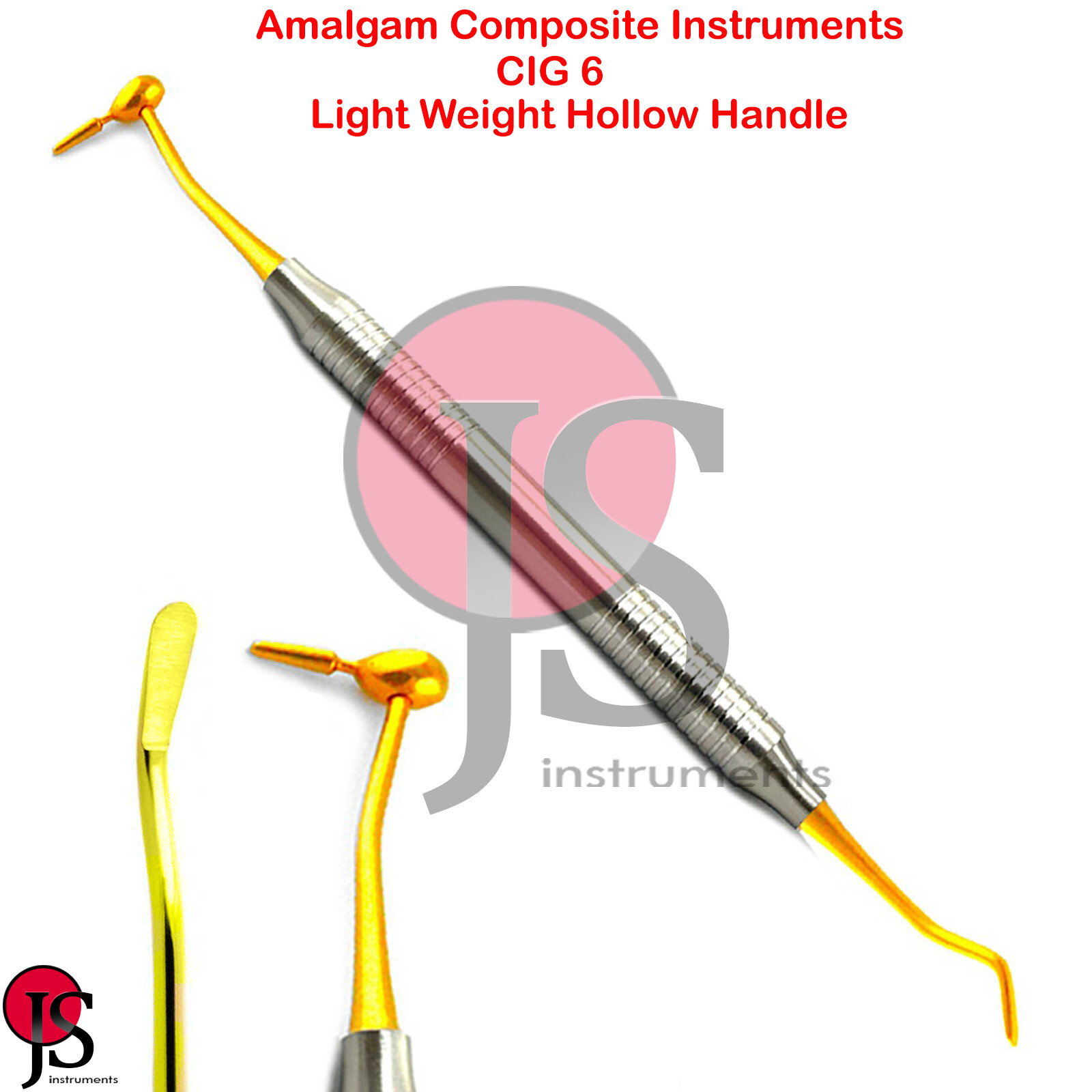 Dental Composite CIG-6 Plastic Filling Instrument Restorative Titanium Gold