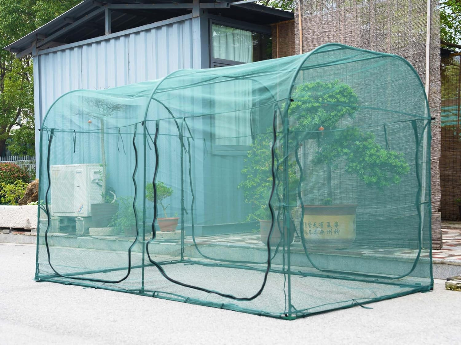 Poray Large Tunnel 10Ftx6Ft Plant Netting Cover, 6FT Tall Crop Cage Tomato Netti