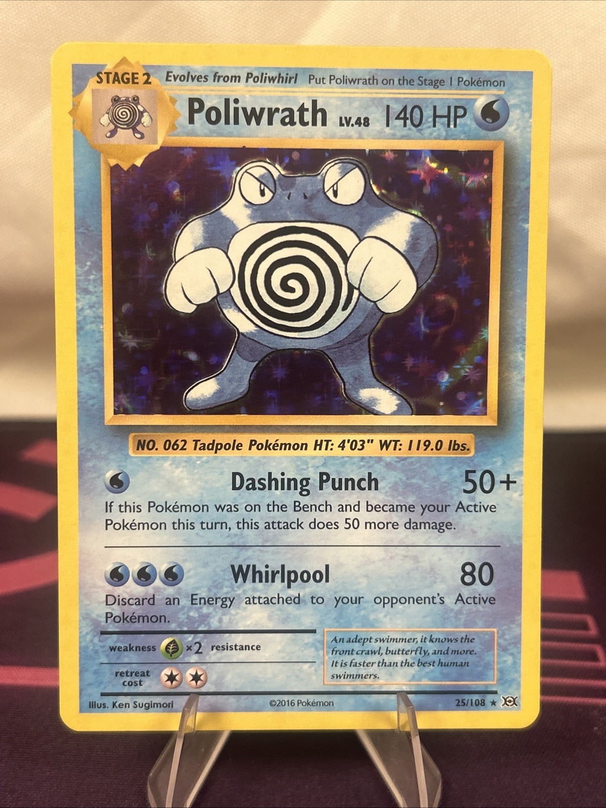 Poliwrath 25/108 Holo XY Evolutions Pokemon NM Poliwrath 25/108 Holo XY Evolutions Pokemon NM