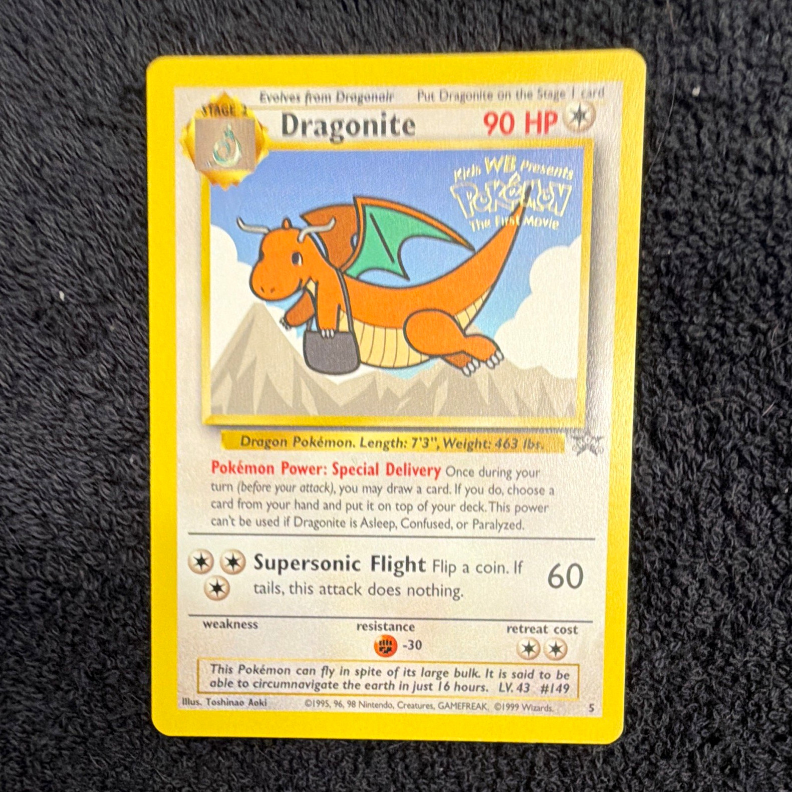 Dragonite Wotc Promo 05/53 - 90 HP Stage 2 Regular English 1999 Aoki