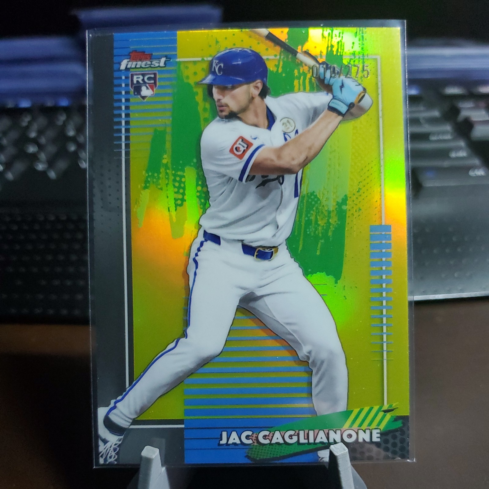 2026 Topps Finest Jac Caglianone RC Yellow Refractor /275 #1 KC Royals 2026 Topps Finest Jac Caglianone RC Yellow Refractor /275 #1 KC Royals