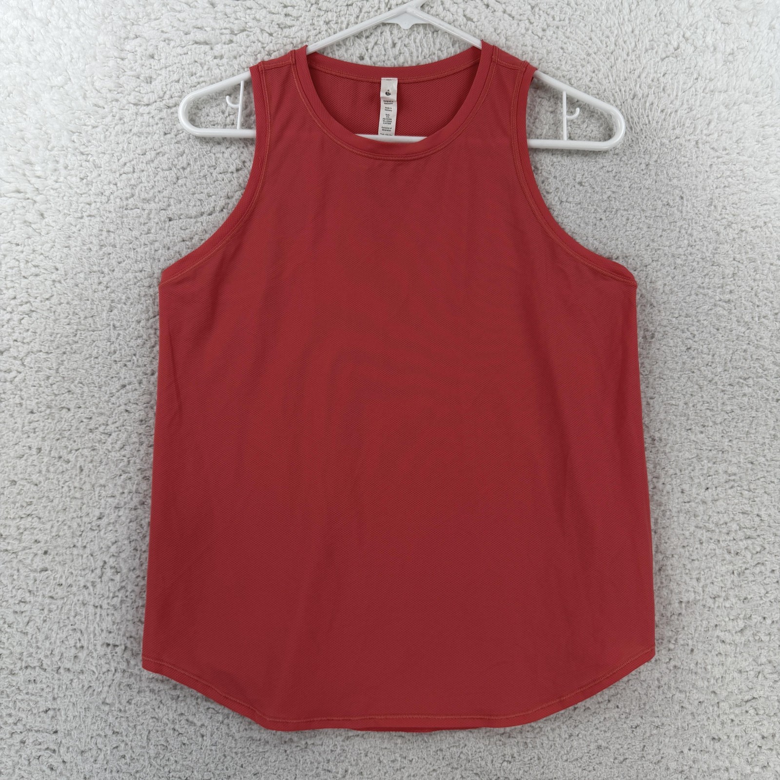 Lululemon Running and Training Tank Top Womens 8 Red High Neck Mesh Reflective