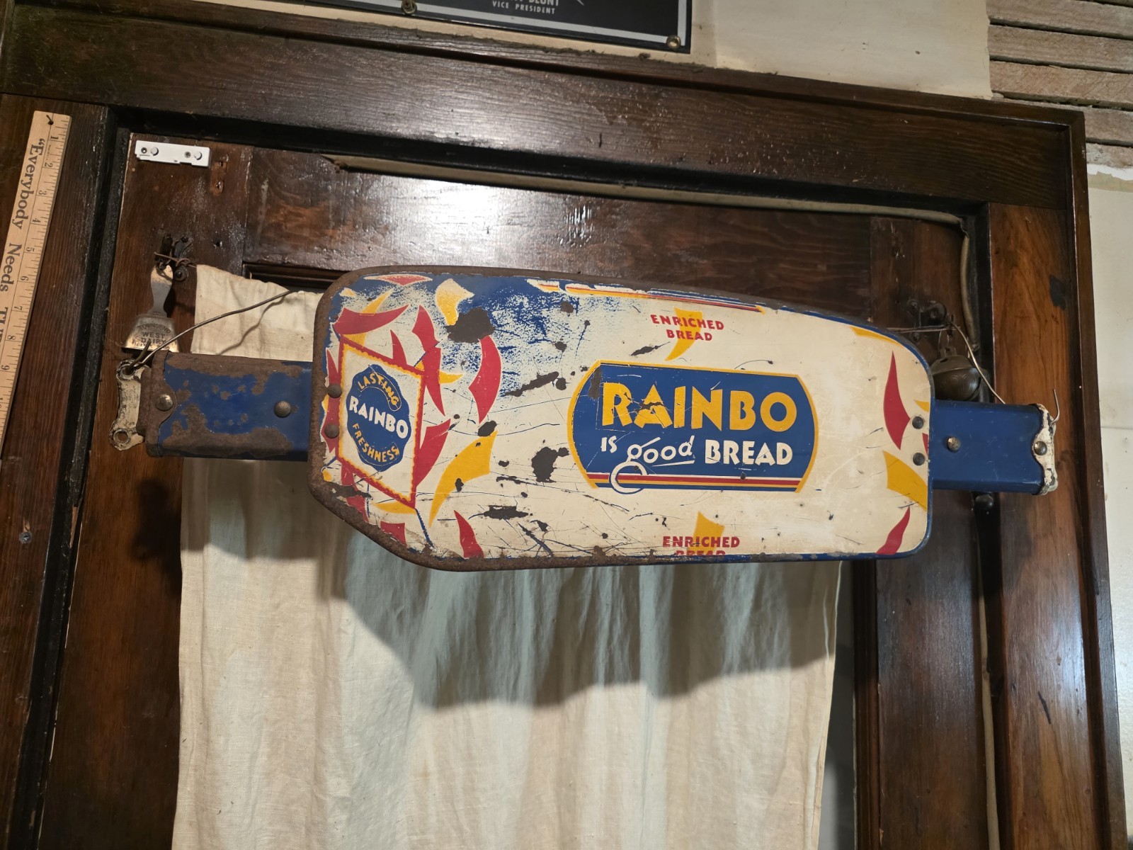 VINTAGE ORIGINAL ANTIQUE GAS OIL GENERAL STORE SIGN DOOR PUSH WONDER BREAD VINTAGE ORIGINAL ANTIQUE GAS OIL GENERAL STORE SIGN DOOR PUSH WONDER BREAD