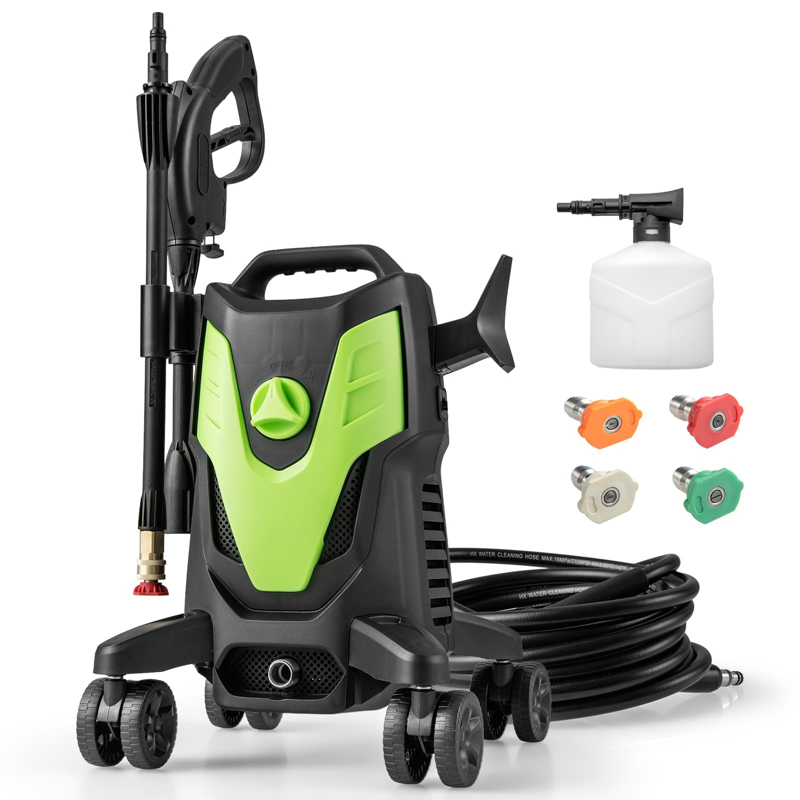 COSTWAY Electric Pressure Washer 4 Wheels, 2400 PSI COSTWAY Electric Pressure Washer 4 Wheels, 2400 PSI