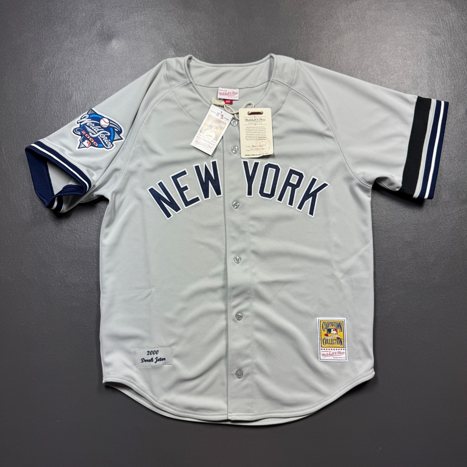 100% Authentic Derek Jeter Mitchell Ness 2000 World Series Yankees Jersey 48 XL 100% Authentic Derek Jeter Mitchell Ness 2000 World Series Yankees Jersey 48 XL