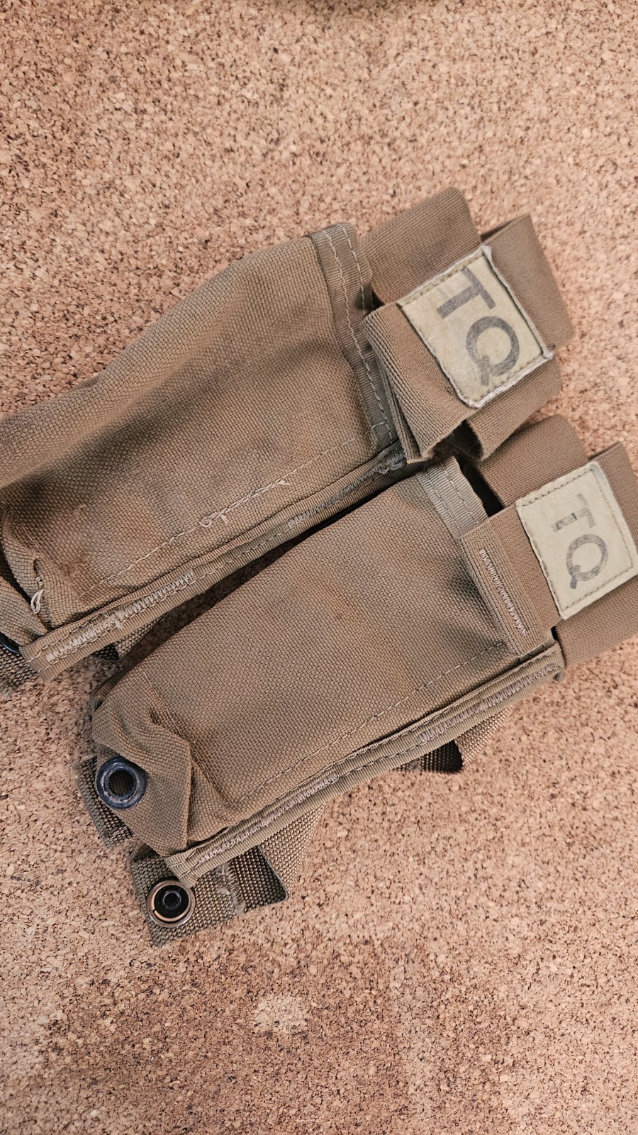 lot of 2 CAT Combat Application Pouch NO Tourniquet TQ USMC Coyote USGI used