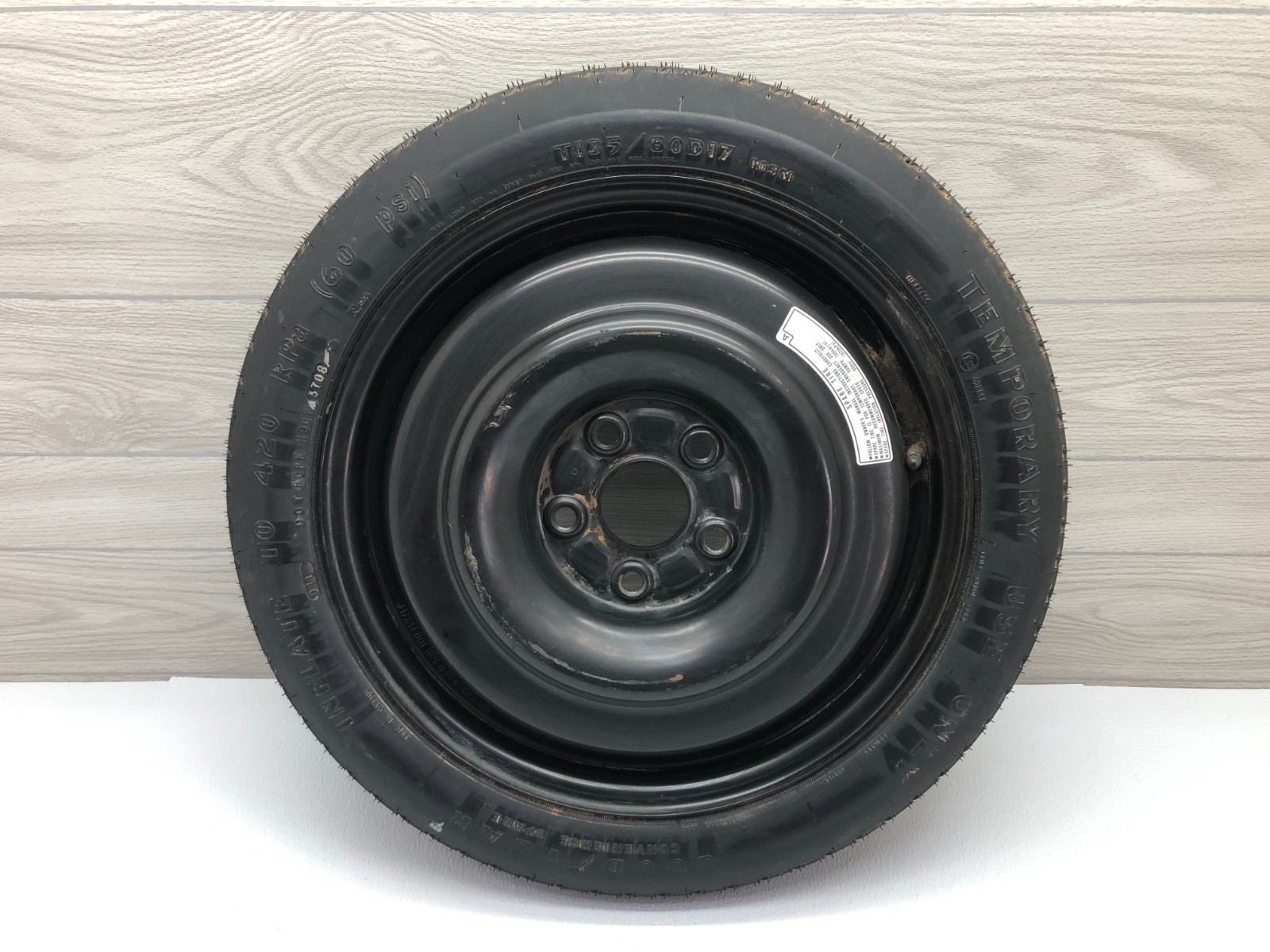 T135/80D17 2005-2010 Honda Odyssey Emergency Spare Tire Wheel Compact Donut OEM T135/80D17 2005-2010 Honda Odyssey Emergency Spare Tire Wheel Compact Donut OEM