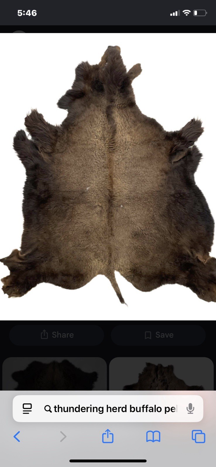 Brown/Blonde Hair-On Buffalo Hide Pelt Hide Natural Fur Pelt for Crafts & Decor