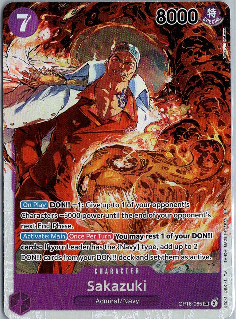 Sakazuki Foil SR The Time of Battle - OP16-065 NM