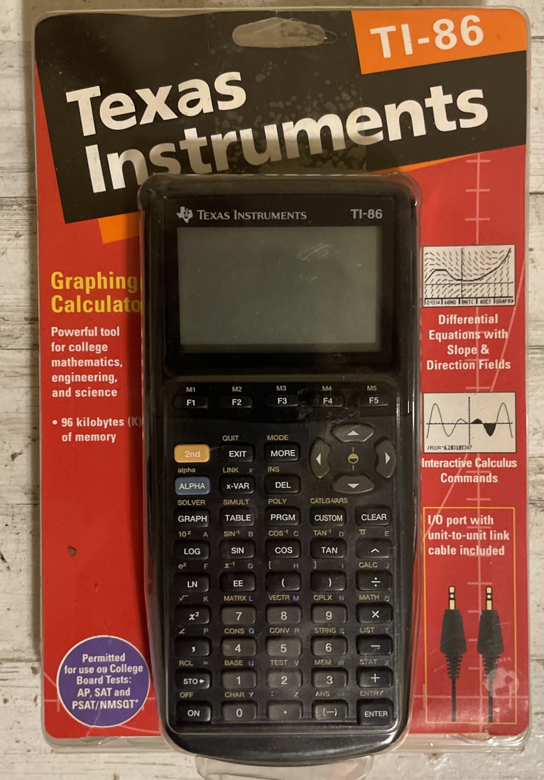 Texas Instruments TI-86 Graphing Calculator Vintage 1997 NOS in Pkg Texas Instruments TI-86 Graphing Calculator Vintage 1997 NOS in Pkg