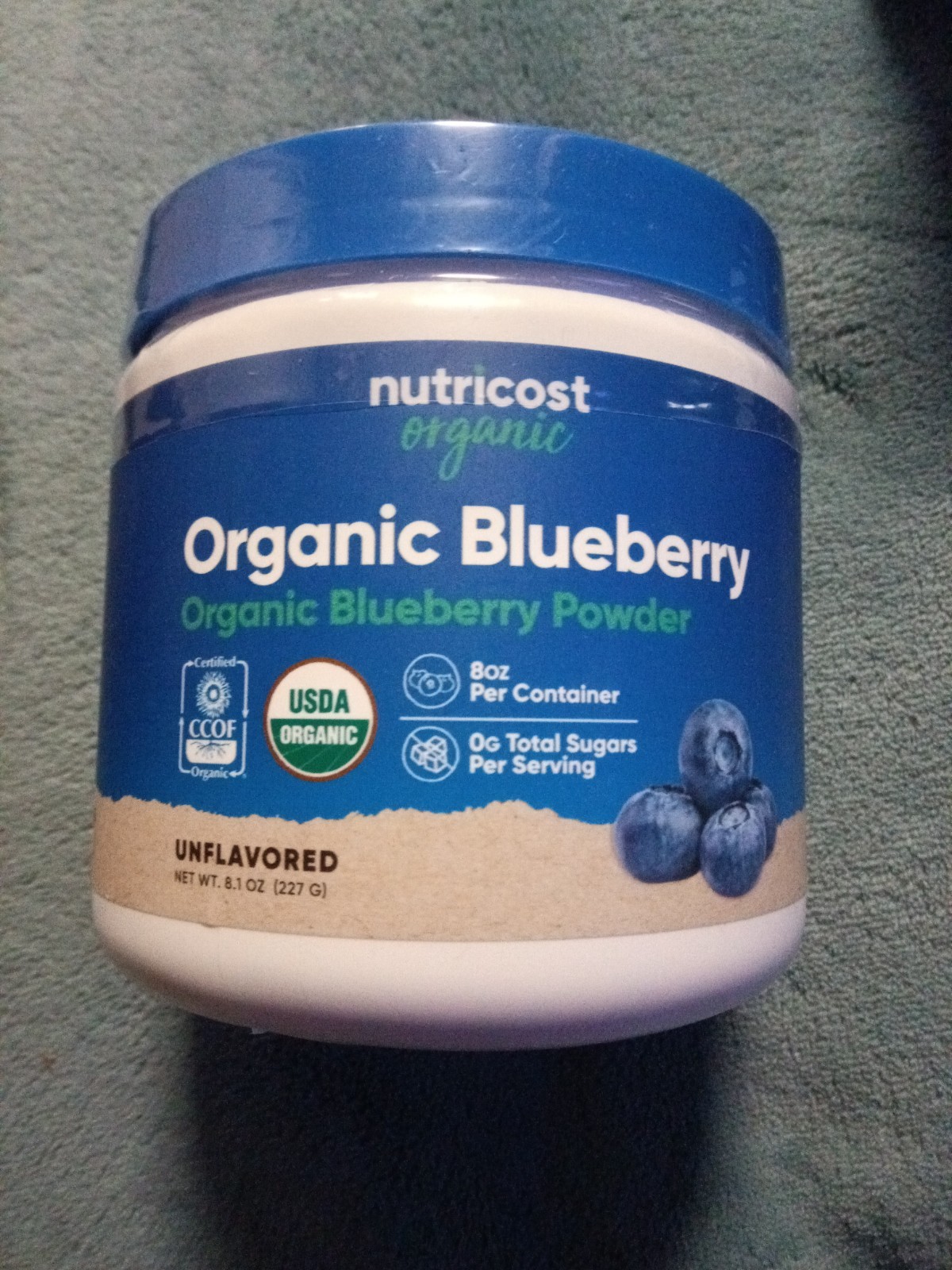 Nutricost Organic Blueberry Powder 8oz (227 Grams) - Pure, Gluten Free, Non-GMO Nutricost Organic Blueberry Powder 8oz (227 Grams) - Pure, Gluten Free, Non-GMO