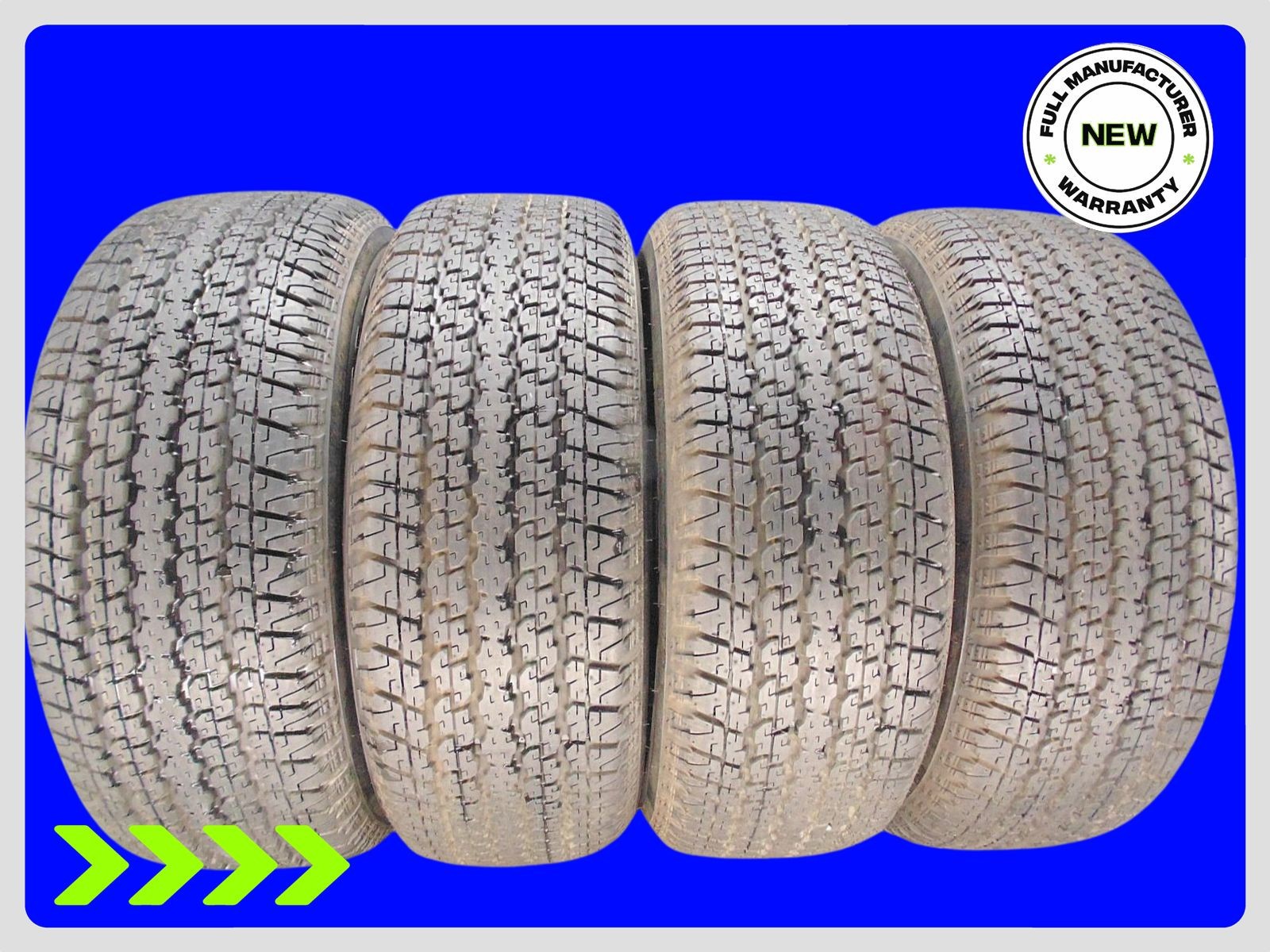 Set of 4 Brand New 265/60R18 Bridgestone Dueler H/T 840 Tires 110H 2656018