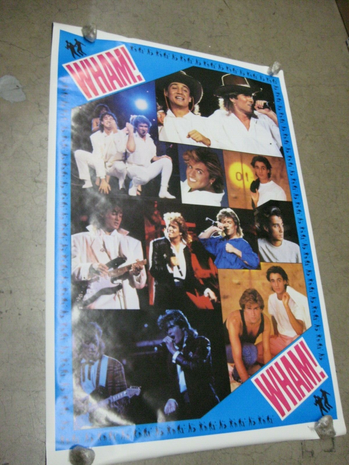 Wham collage large Poster Vintage 1985 English Pop C1087