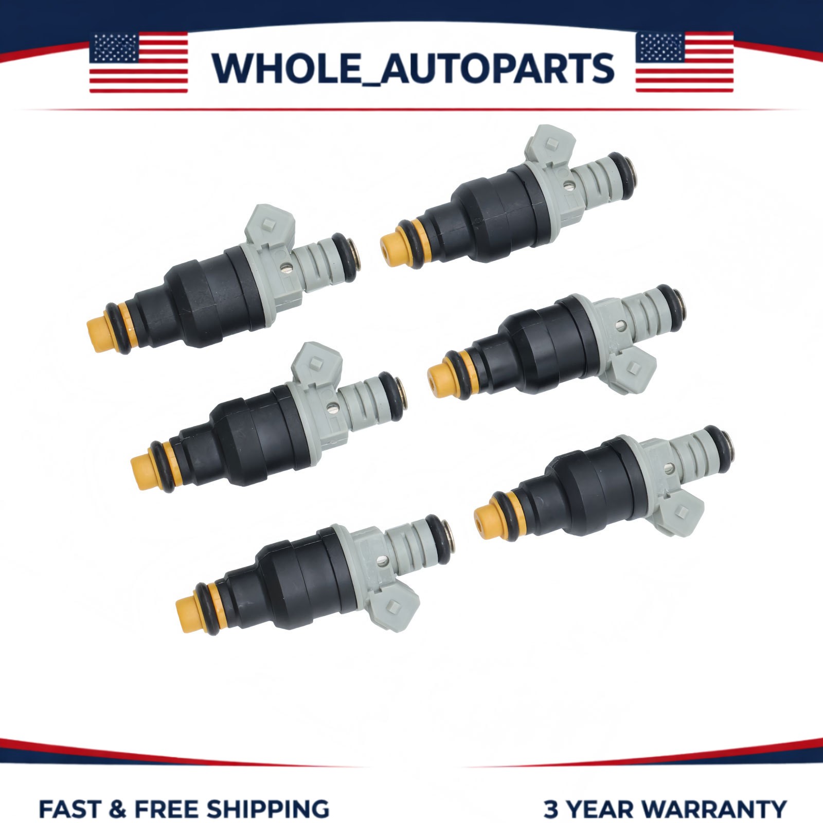 6 Set Of Fuel Injectors Fits For 1994-1997 Mercury Cougar 3.8L V6