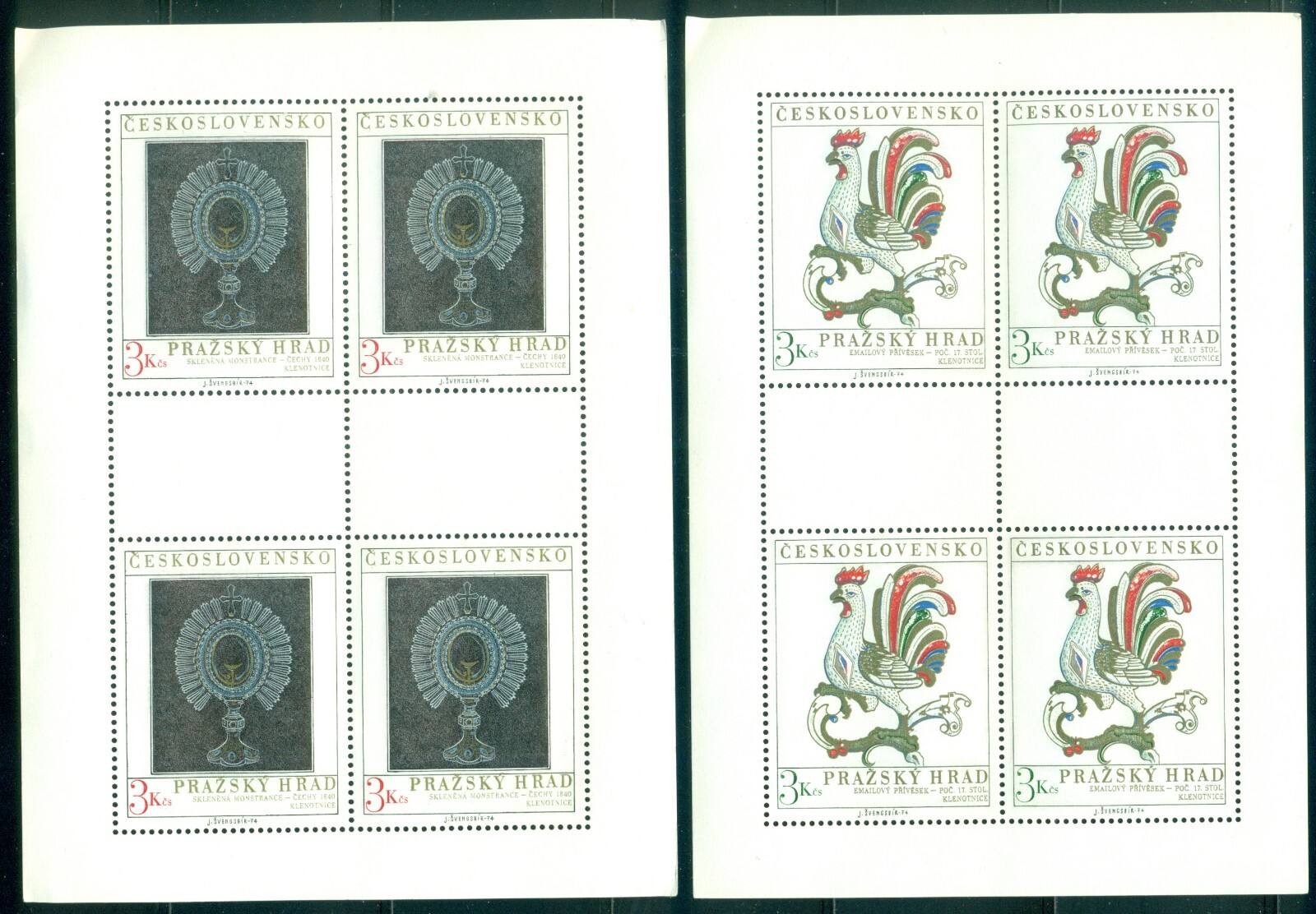 CZECHOSLOVAKIA SCOTT #'s 1937-1938 SHEETS OF 4 SET, MINT, OG, NH, GREAT PRICE CZECHOSLOVAKIA SCOTT #'s 1937-1938 SHEETS OF 4 SET, MINT, OG, NH, GREAT PRICE
