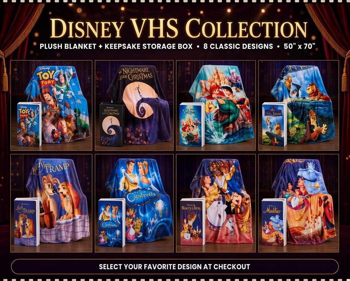 Disney Classic VHS Boxed Silk Touch Throw 50