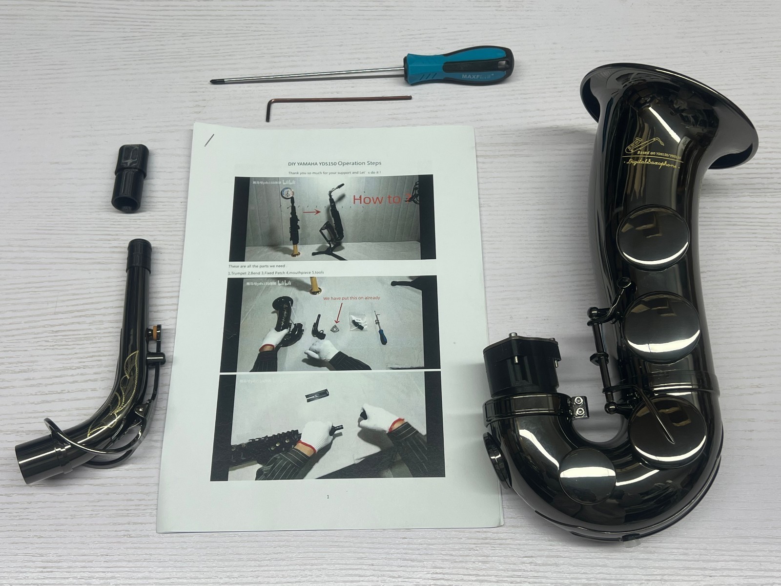 DIY YAMAHA Digital Saxophone YDS-150 YDS-120 Modified into Alto Saxophone