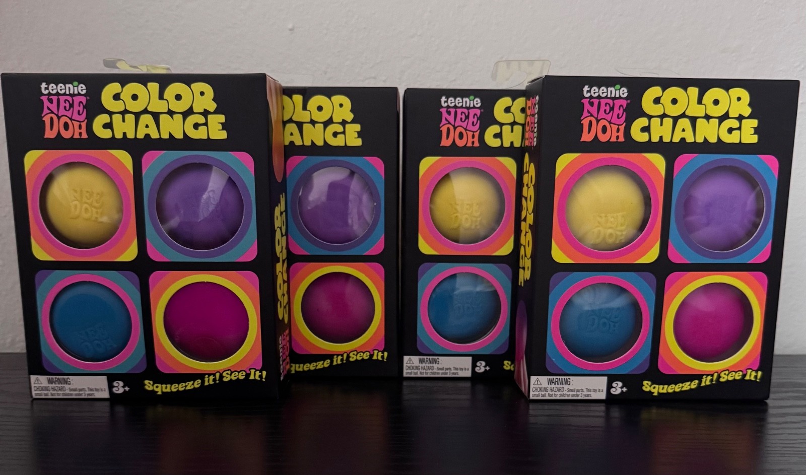 Lot of 4 Authentic Schylling NeeDoh Teenie Color Change Multicolor 4 Pack Lot of 4 Authentic Schylling NeeDoh Teenie Color Change Multicolor 4 Pack