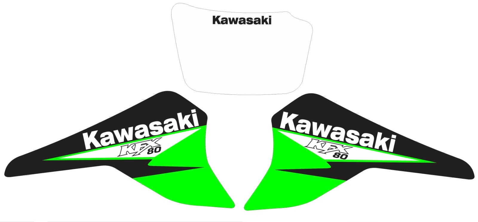 Graphics for Kawasaki KFX80 KFX 80 Decal Trim kit Graphics for Kawasaki KFX80 KFX 80 Decal Trim kit