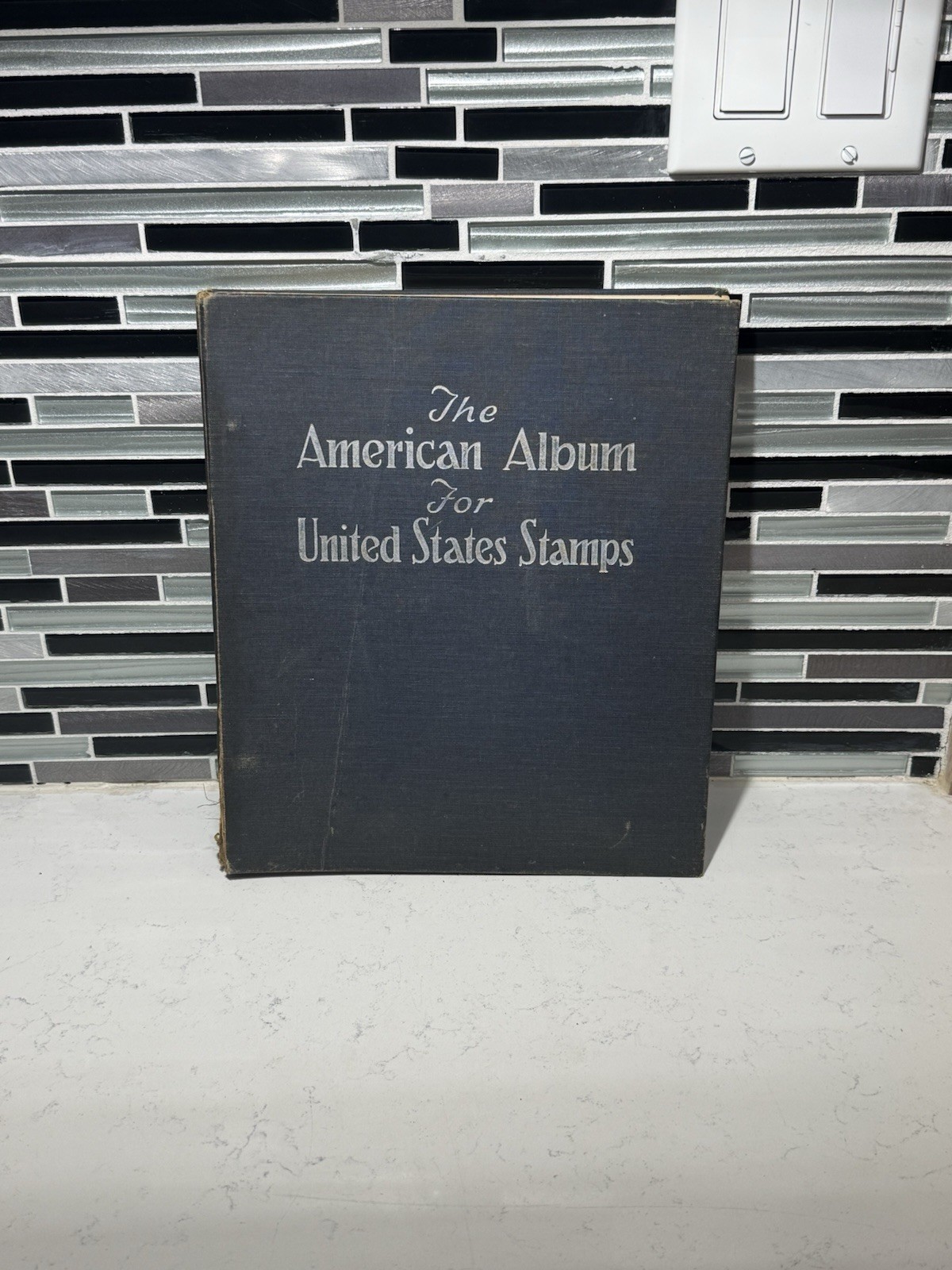 Vintage US Stamp Collection Album Used Unused Stamps Plate Blocks Cut Squares