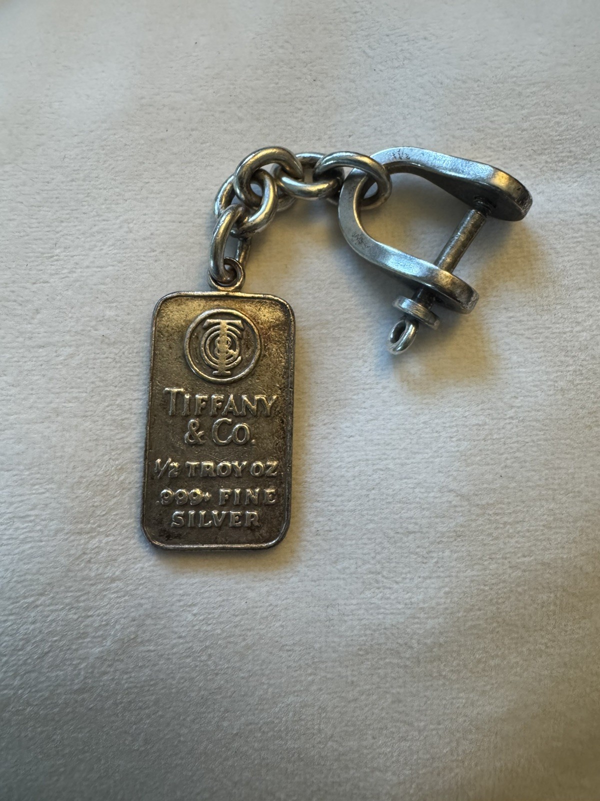 Vintage Tiffany & Co Heavy 999 Fine Sterling Silver Bar Ingot Key Ring Charms Vintage Tiffany & Co Heavy 999 Fine Sterling Silver Bar Ingot Key Ring Charms