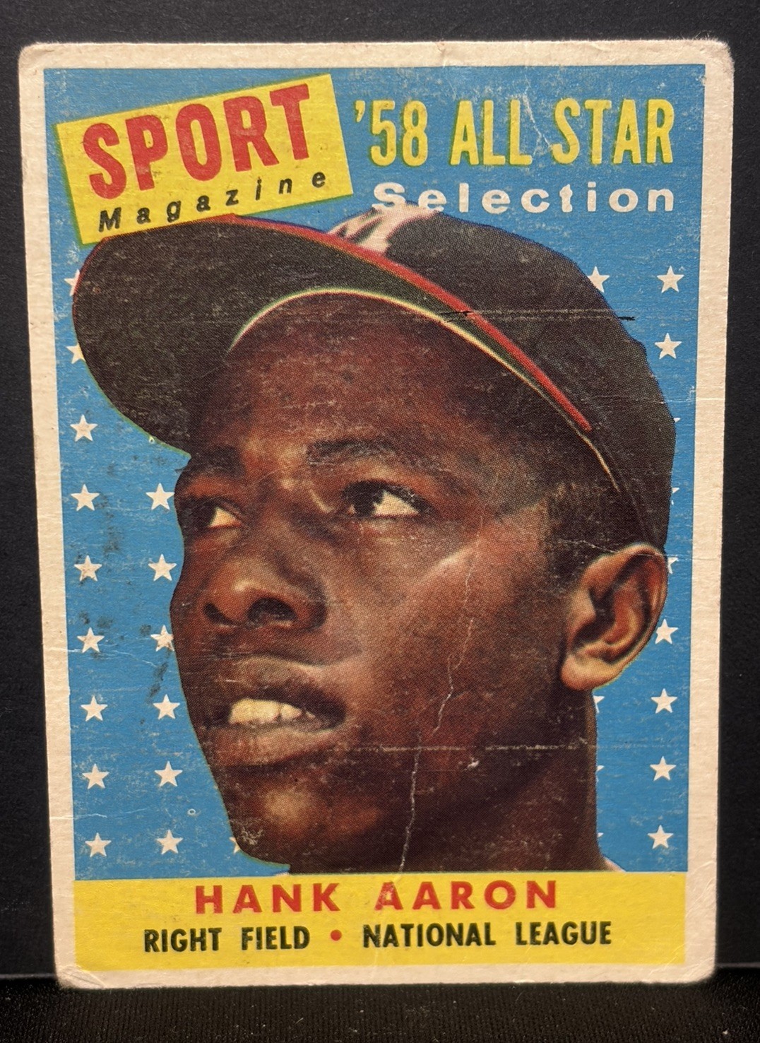 1958 Topps - Sport Magazine \'58 All Star Selection Hank Aaron #488 Hall Of Famer