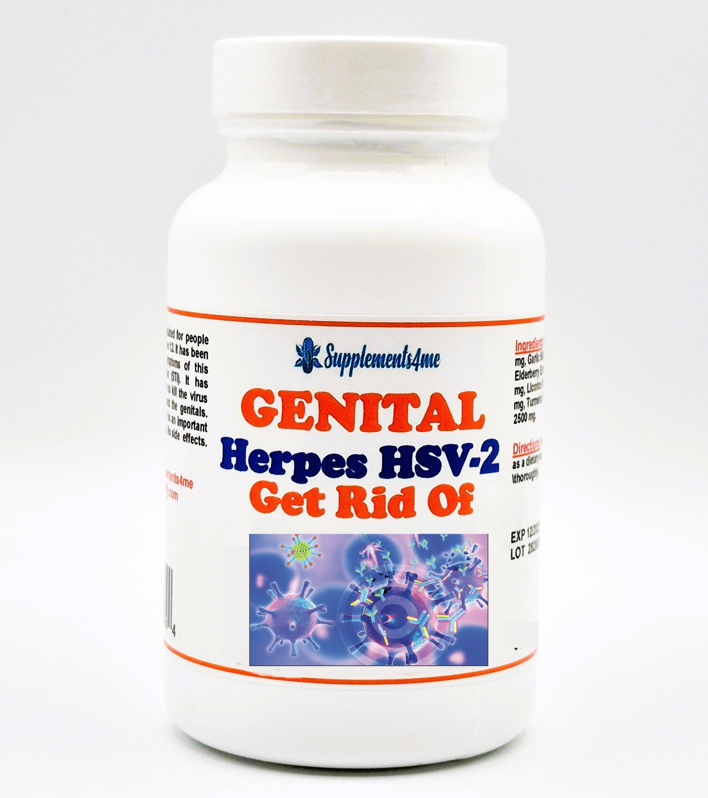 BEST HERBS FOR GENITAL HERPES HSV  1 & 2 WOMEN  - 120 CAPS - MADE IN USA